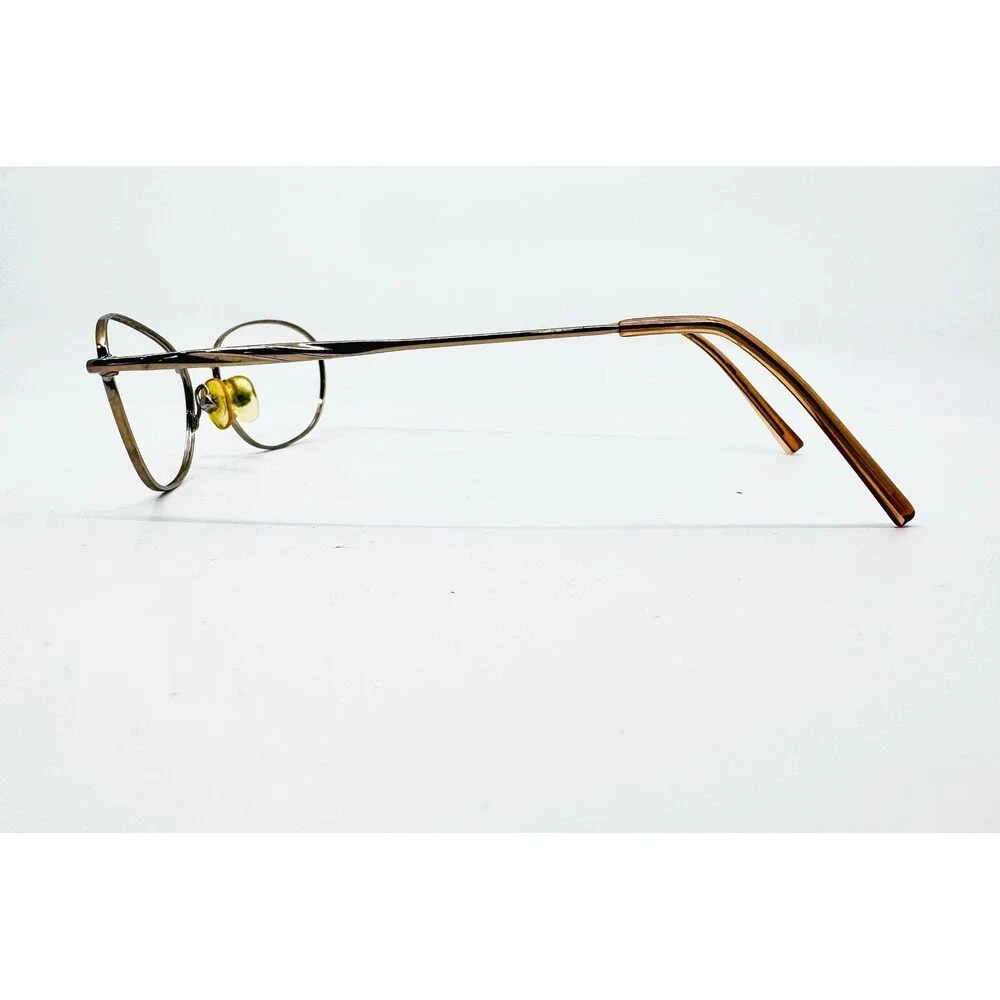 Tura Eyeglasses Women Pewter Metal Oval Frame 48-19-130